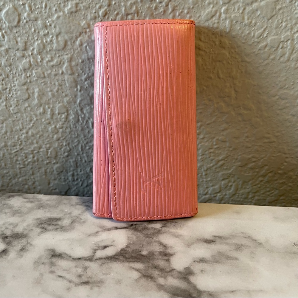 Louis Vuitton Pink Epi 4 Key Holder